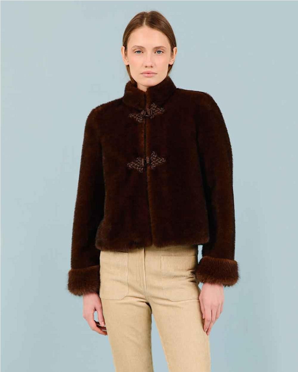 Chaqueta corta Paola mujer BROWN