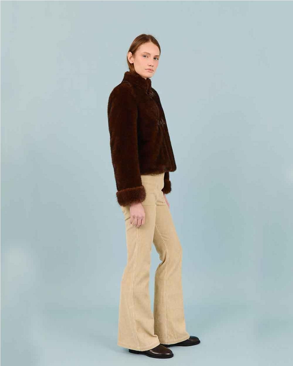 Chaqueta corta Paola mujer BROWN