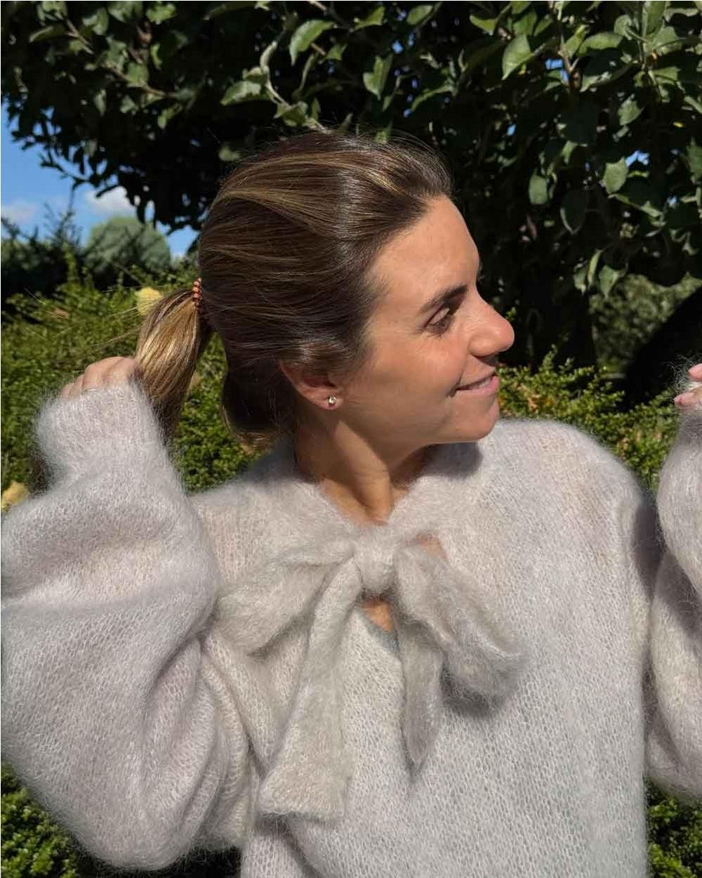 Jersey con lazada de kid mohair mujer...