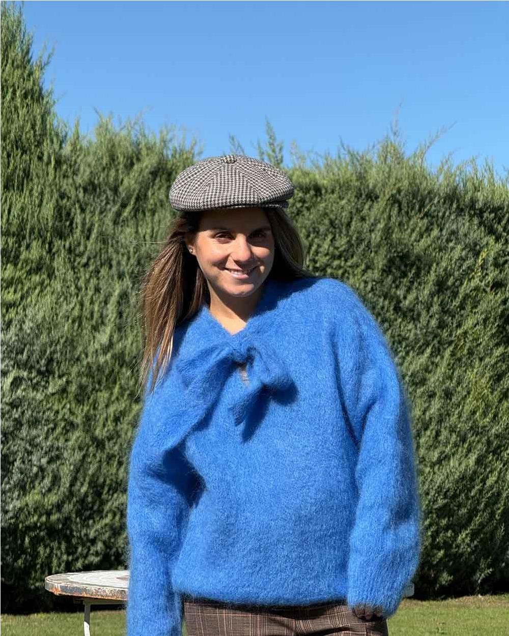 Jersey con lazada de kid mohair mujer...