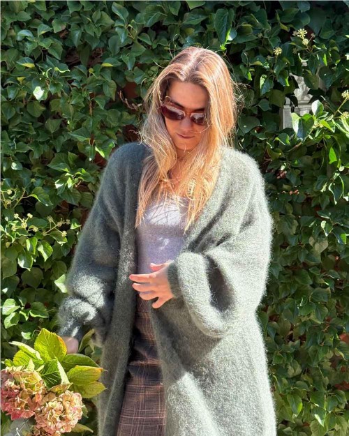 Chaqueta mohair de mujer KHAKI 2