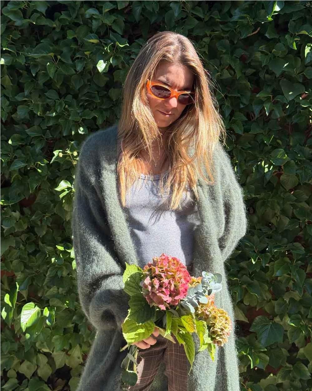 Chaqueta mohair de mujer KHAKI