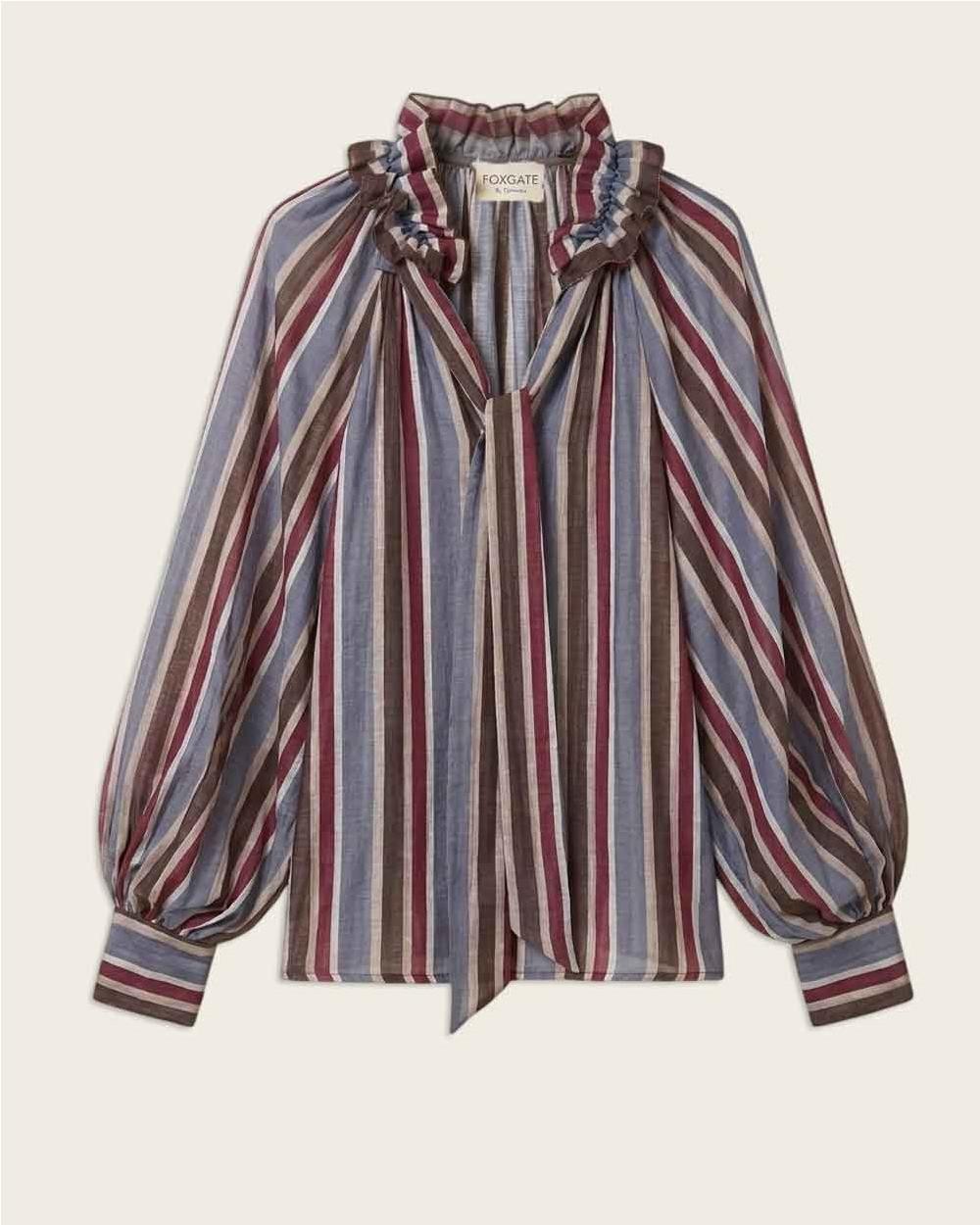 Blusa de rayas con lazada LAVENDER