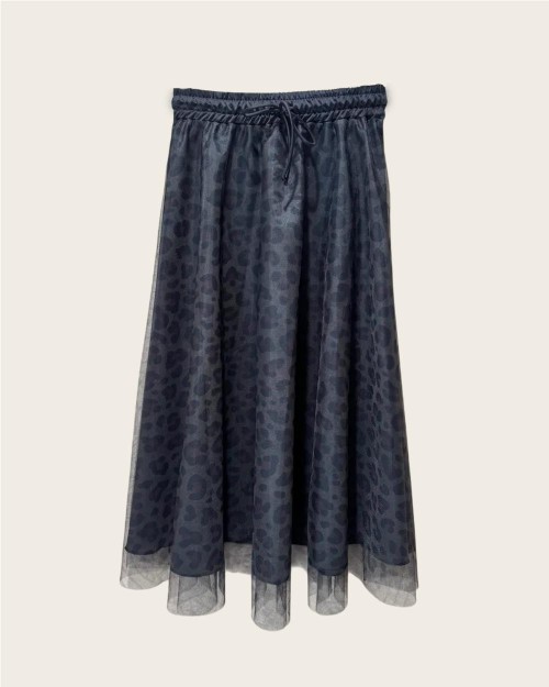 Falda larga animal print
