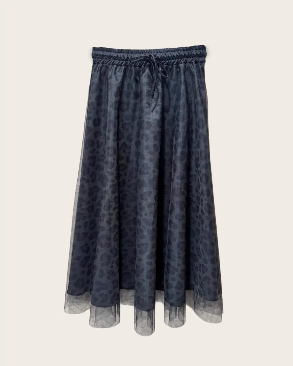 Falda larga animal print