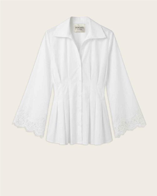 Camisa blanca de algodón...