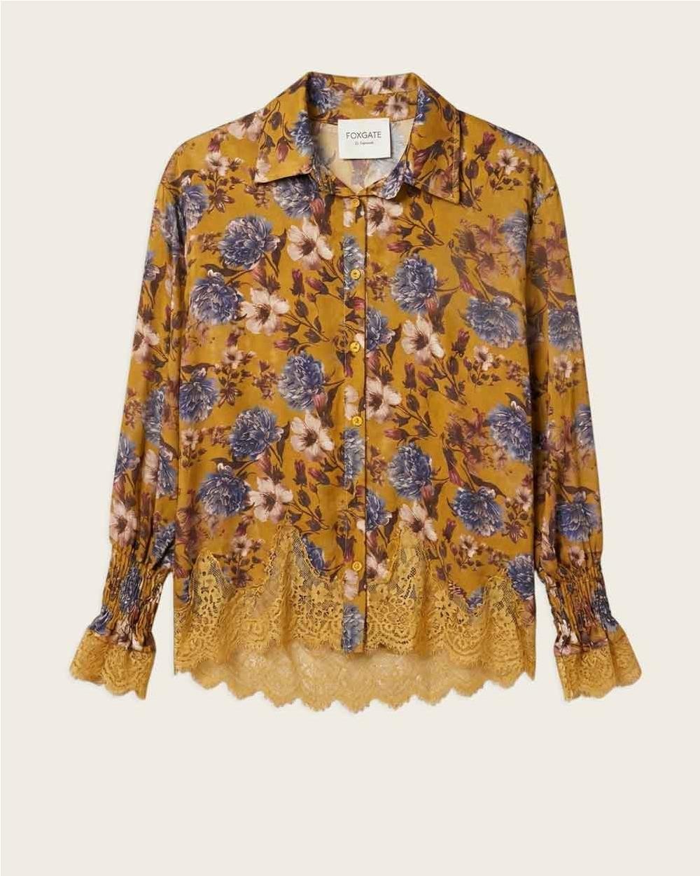 Blusa Dahlia Flower con acabado lace...