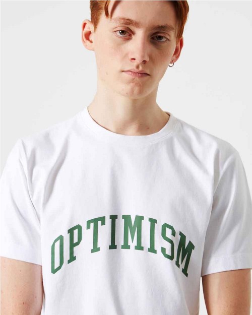 T-shirt optimism plain white