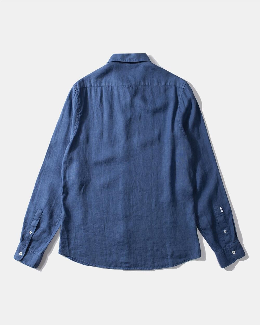 Camisa linen plain navy