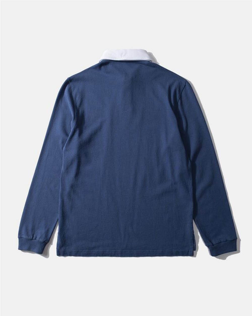 Polo Spring manga larga plain blue Polo Spring manga larga plain blue
