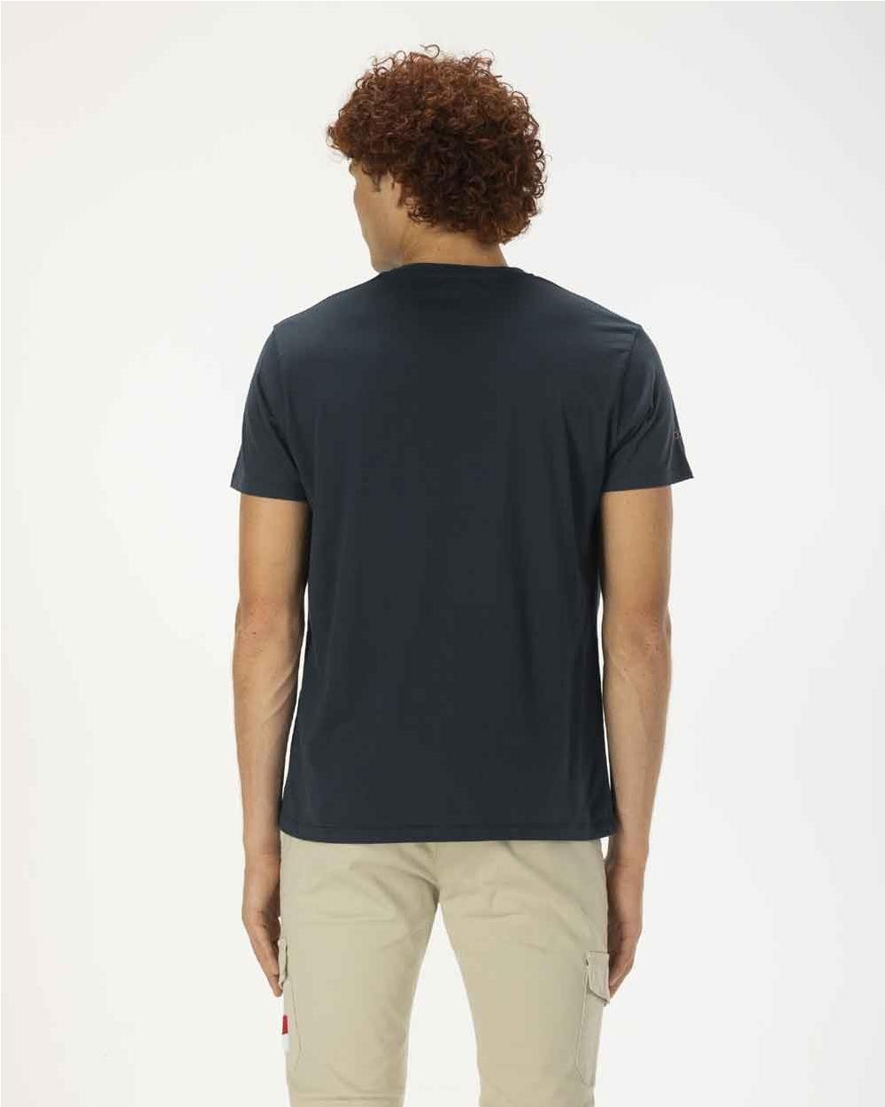 T-shirt basica logo AZUL MARINO