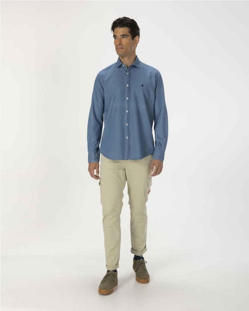 Camisa denim indigo
