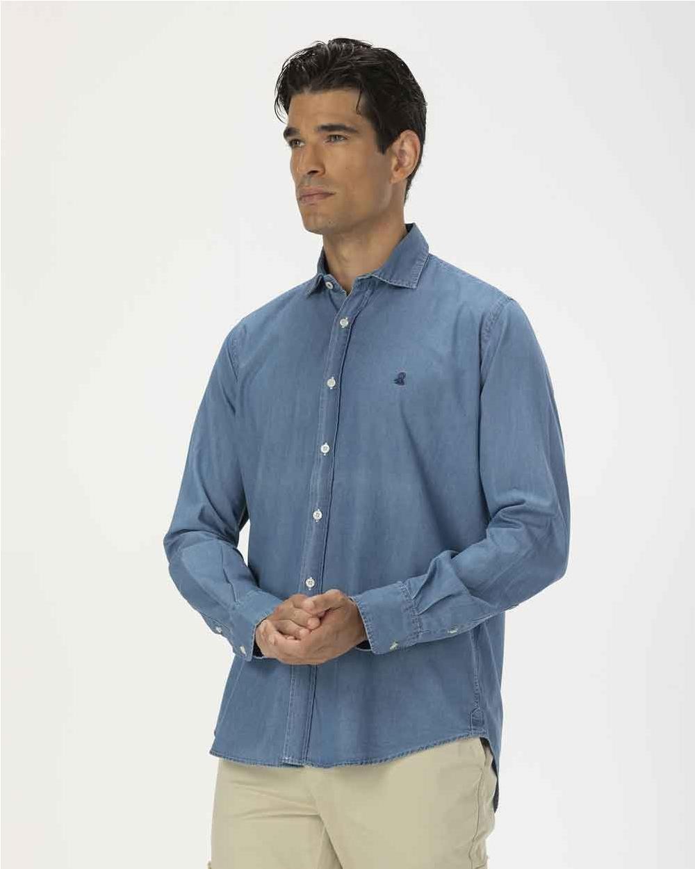 Camisa denim indigo