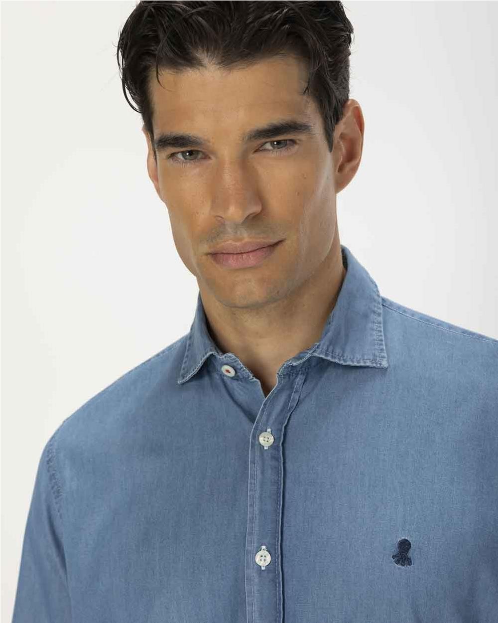 Camisa denim indigo