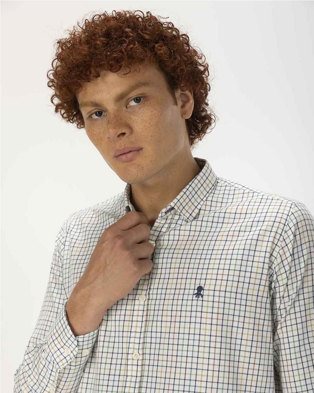 Camisa subtle check blanco