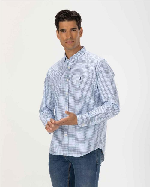 Camisa maxi rapport azul...