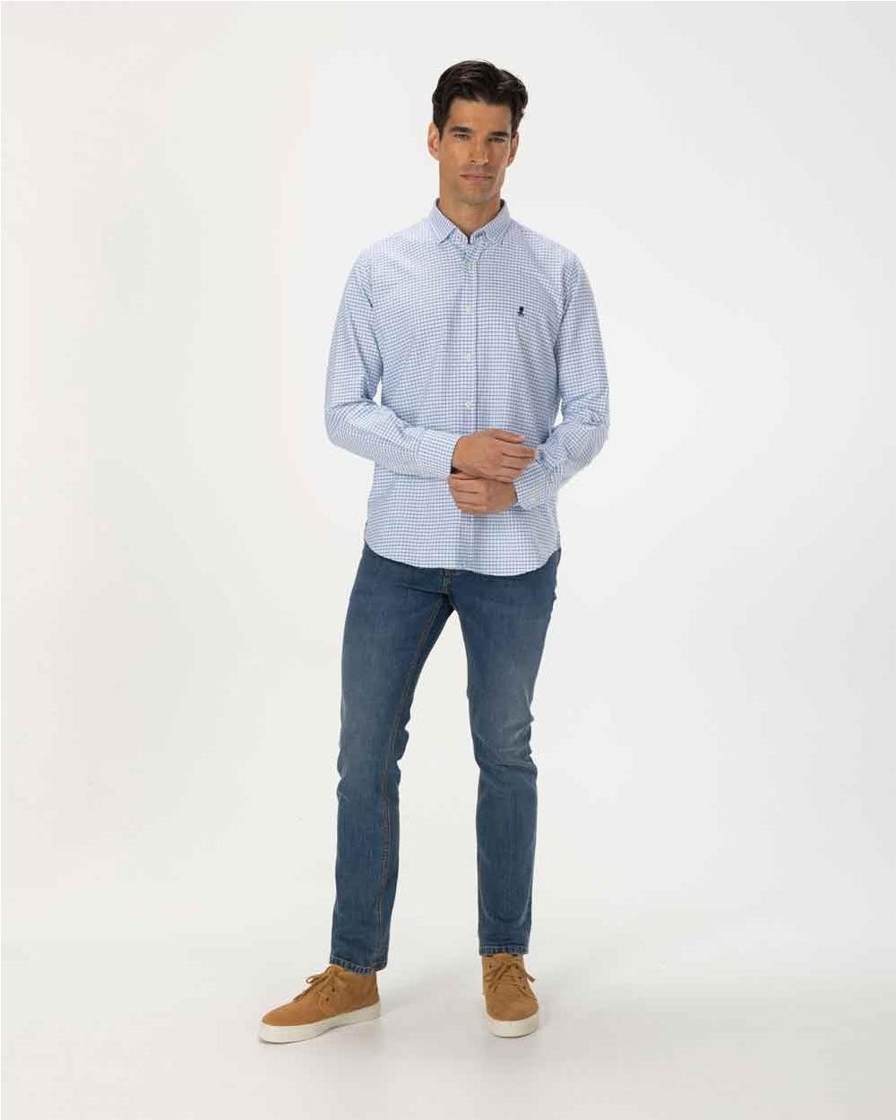 Camisa maxi rapport azul oceano