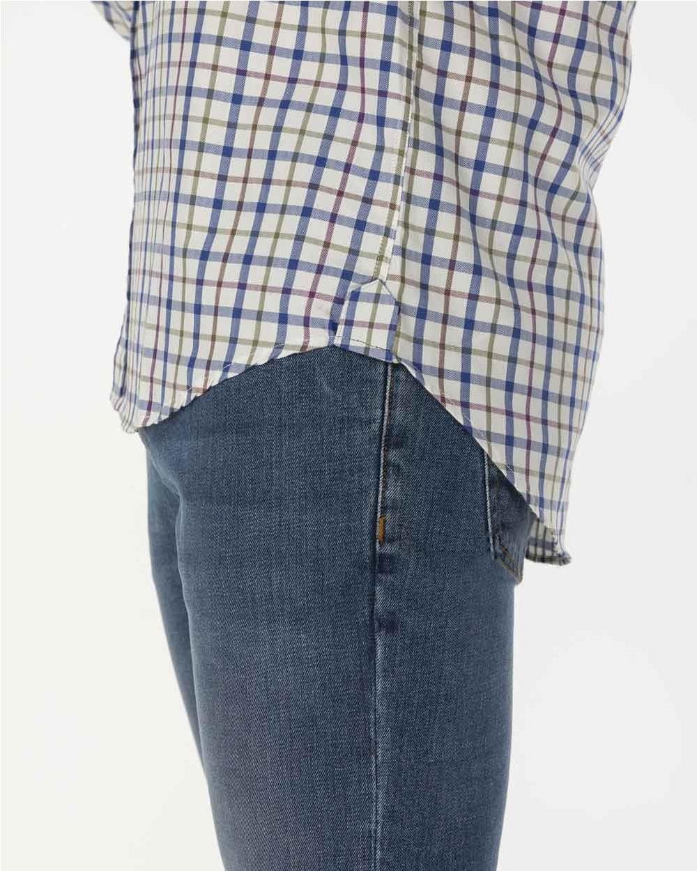 Camisa multi check azul indigo