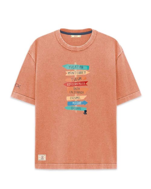 T-shirt signs El Pulpo salmón