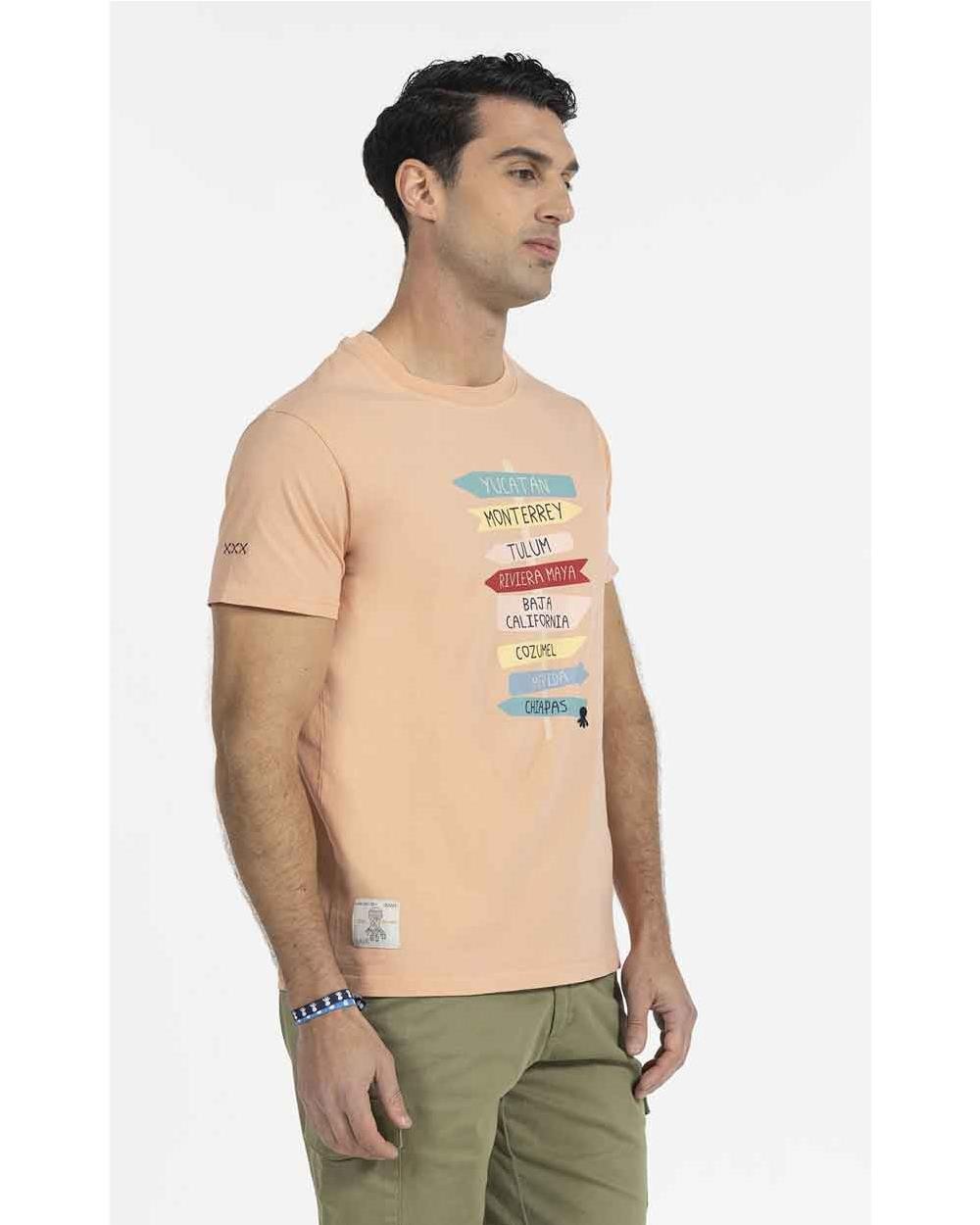 T-shirt signs El Pulpo salmón