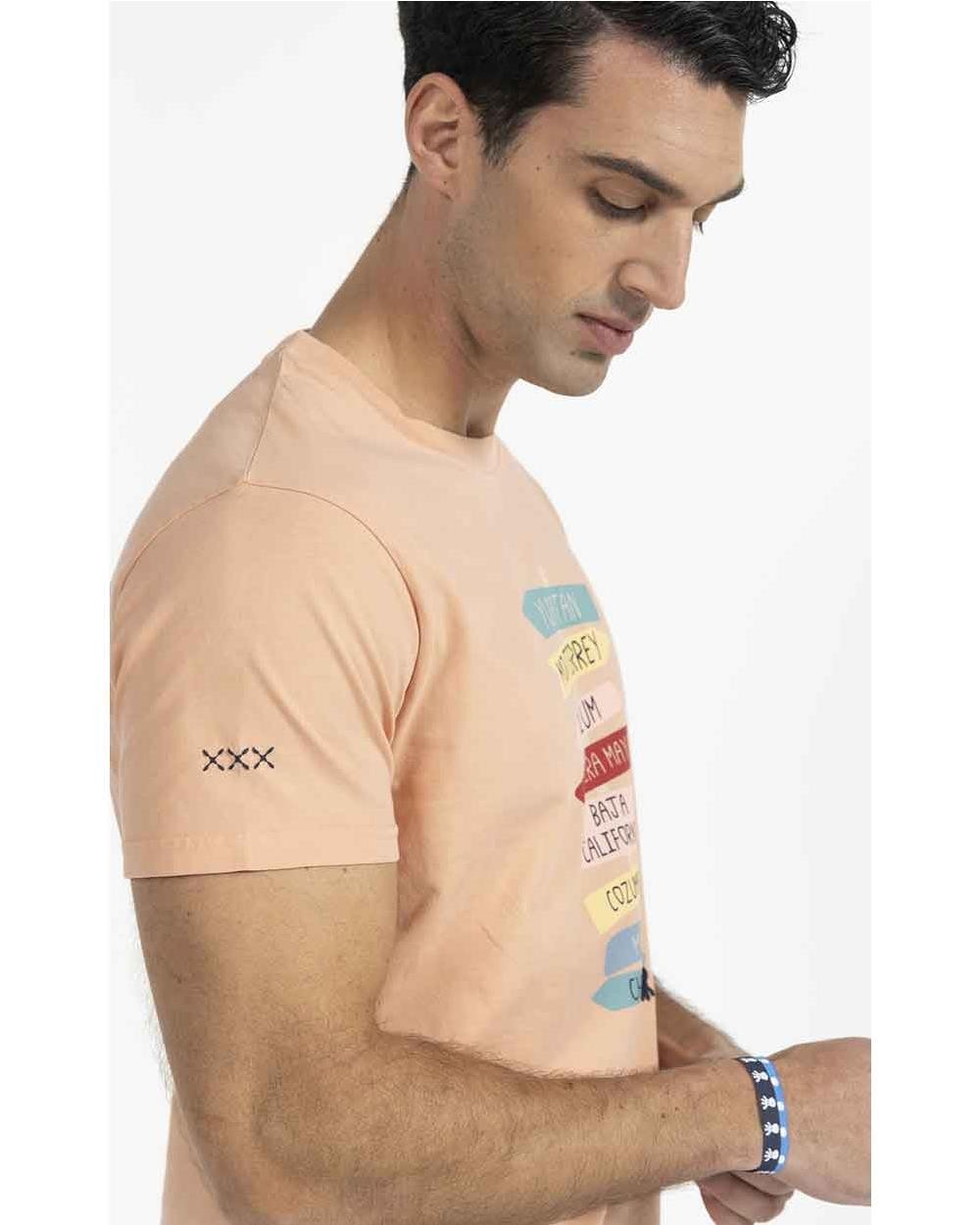 T-shirt signs El Pulpo salmón