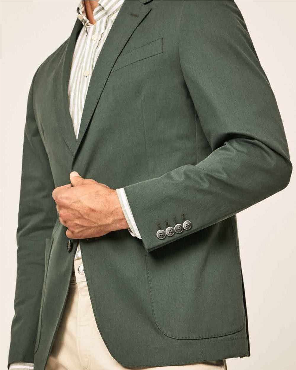Americana tencel hombre VERDE OSCURO