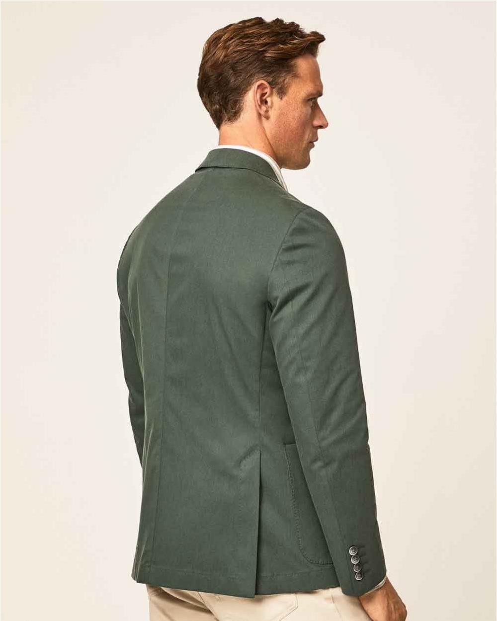 Americana tencel hombre VERDE OSCURO