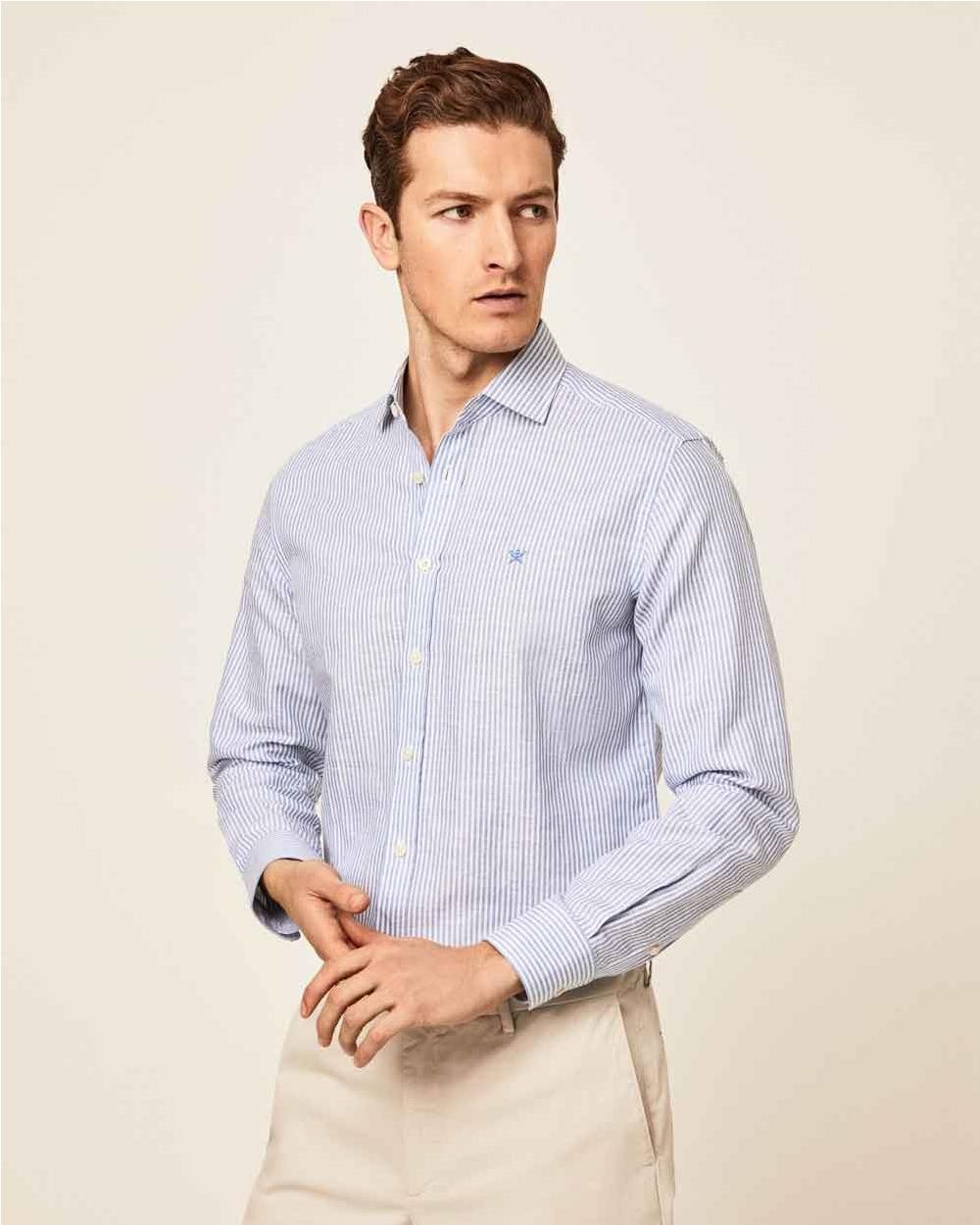 Camisa rayas Hackett bengala slim AZUL Camisa rayas Hackett bengala slim AZUL