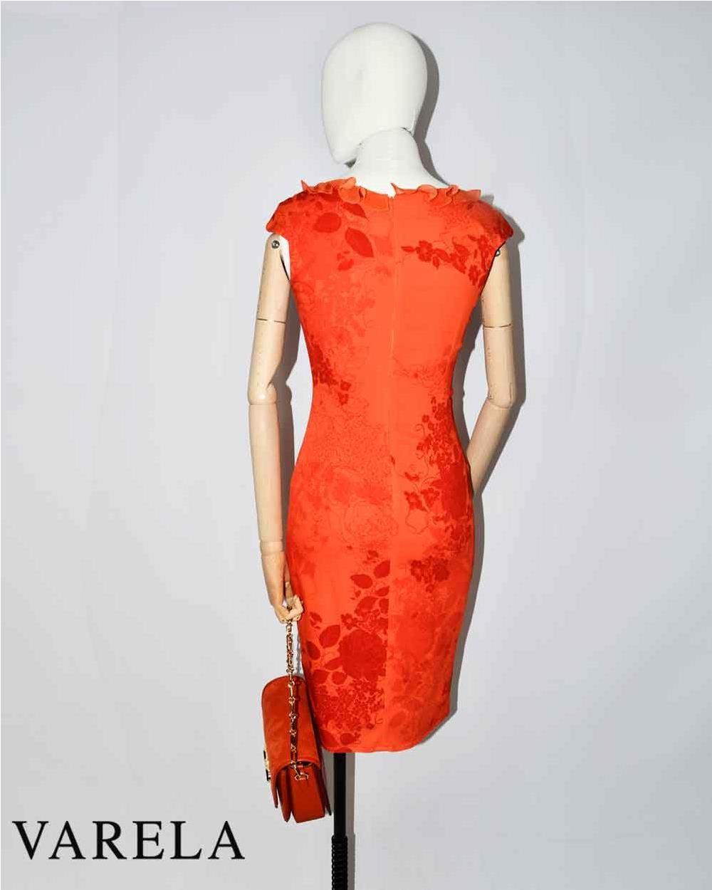 Vestido volante Varela mujer naranja