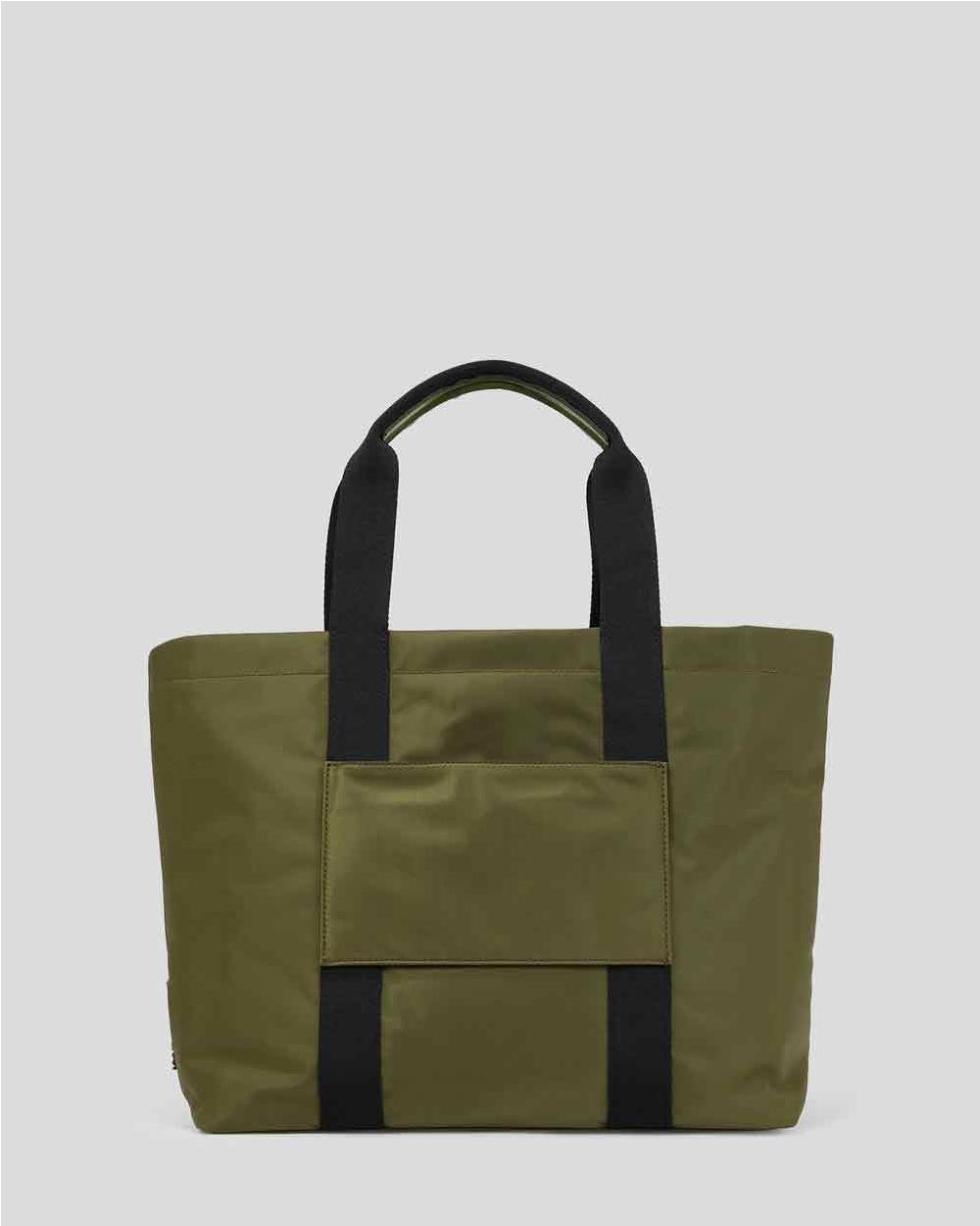 Bolso tote nailon con cremallera