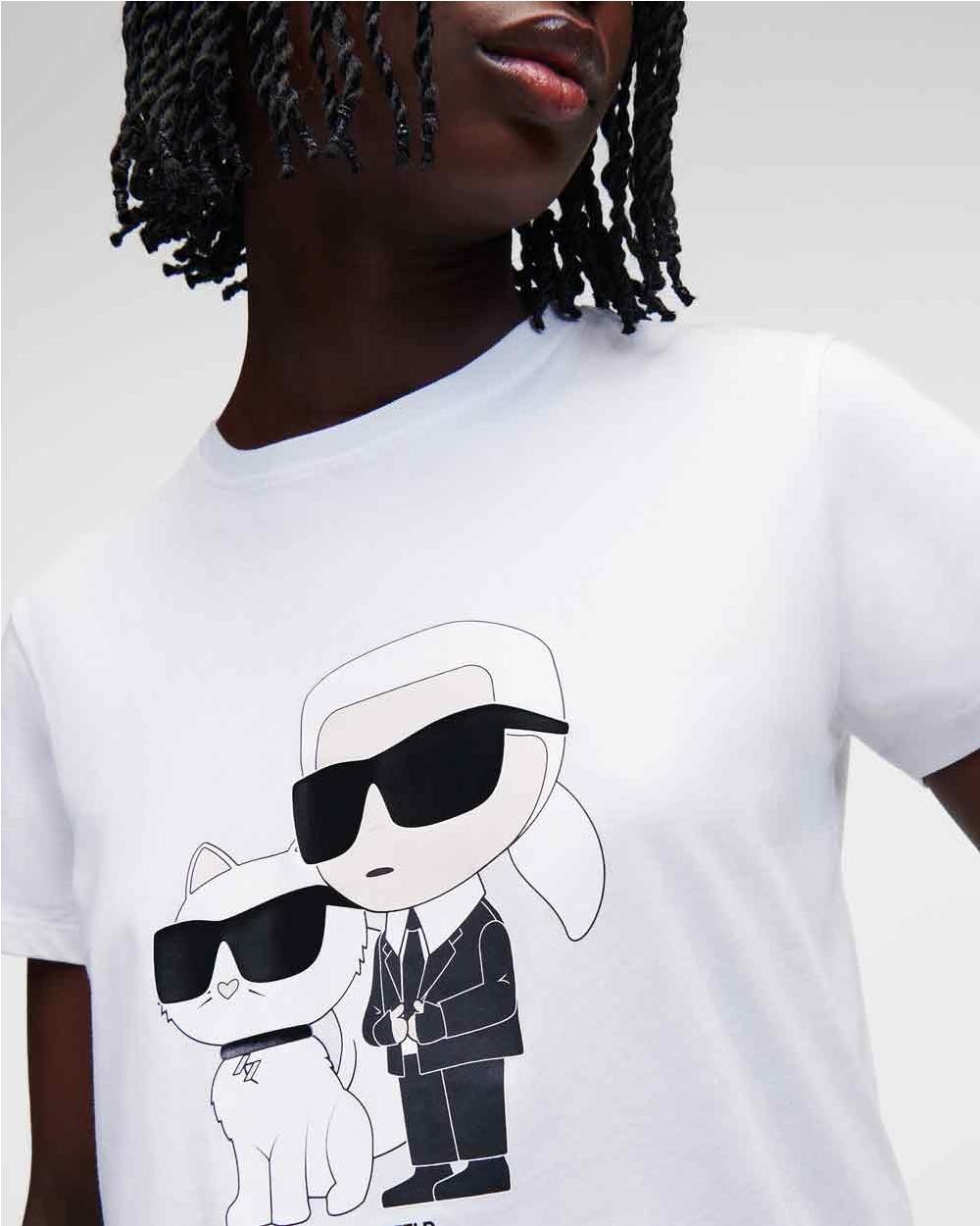 T-shirt Karl y Choupette ikonik BLUE