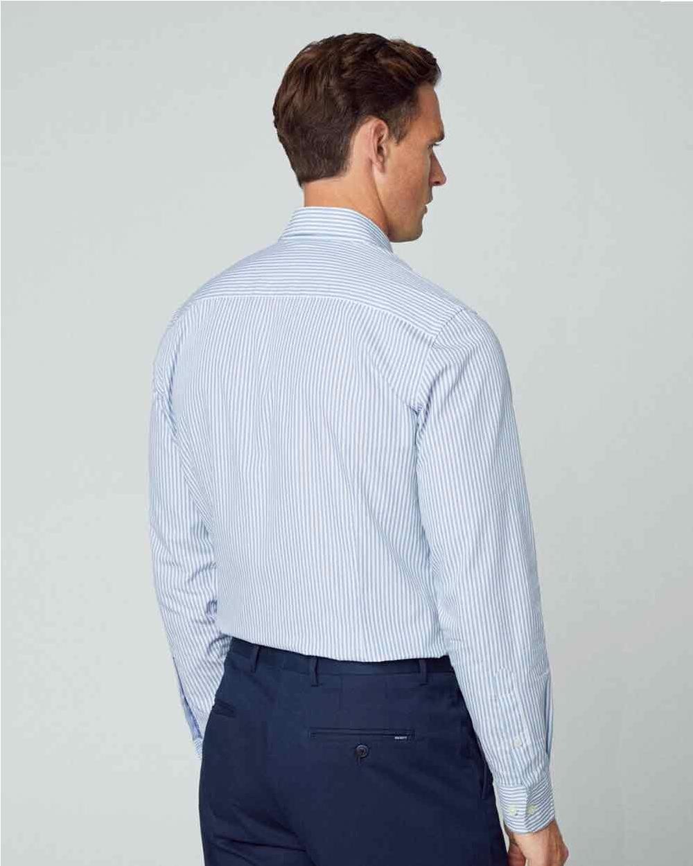 Camisa Striped slim fit hombre AZUL