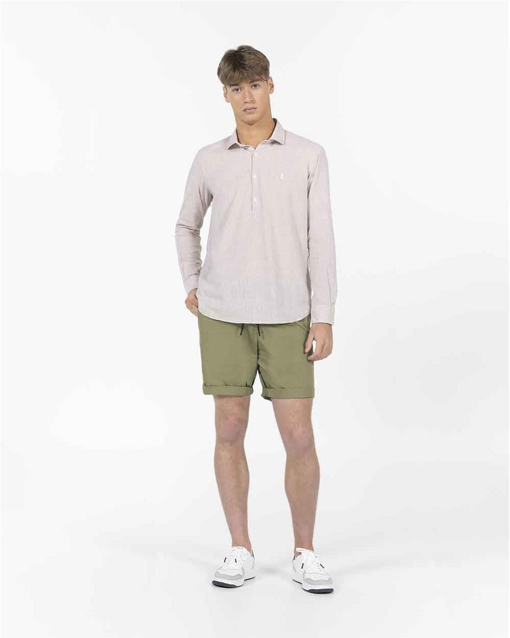 Camisa lino guayabera hombre