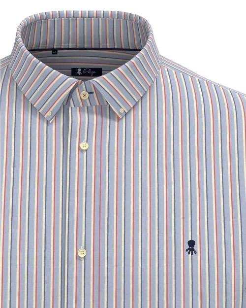 Camisa rayas popelín hombre