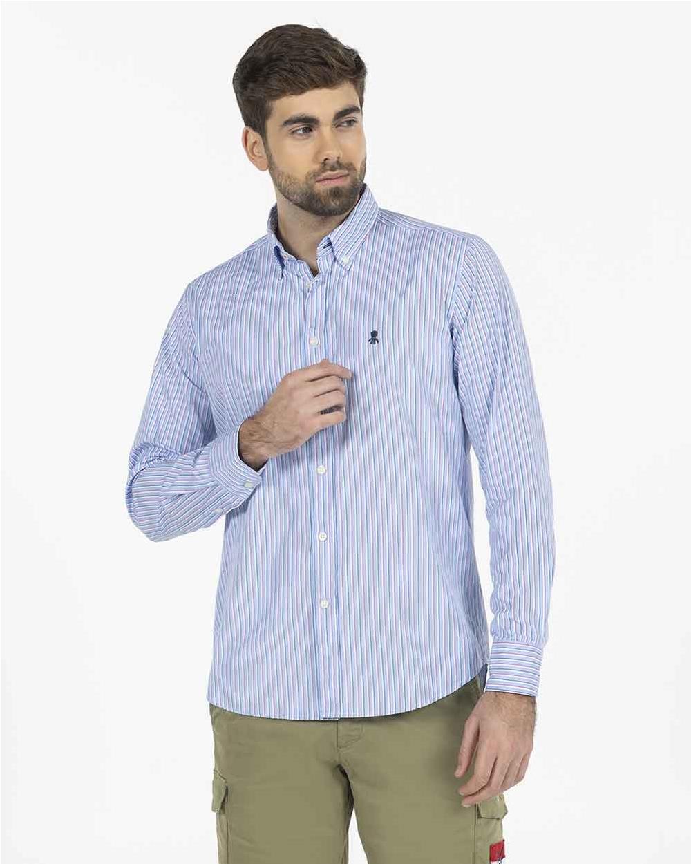 Camisa rayas popelín hombre