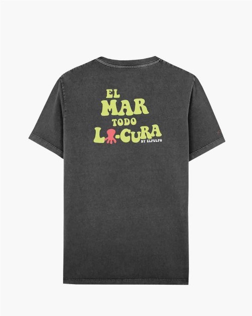 Camiseta relieve locura hombre