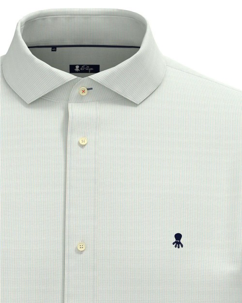Camisa popelin hombre verde...