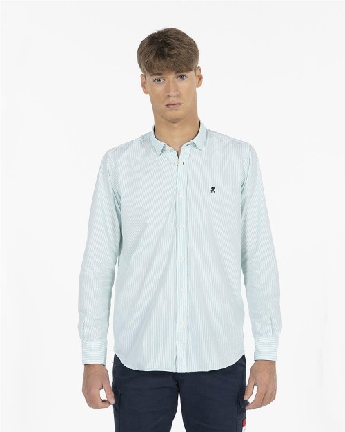 Camisa popelin hombre verde... 2
