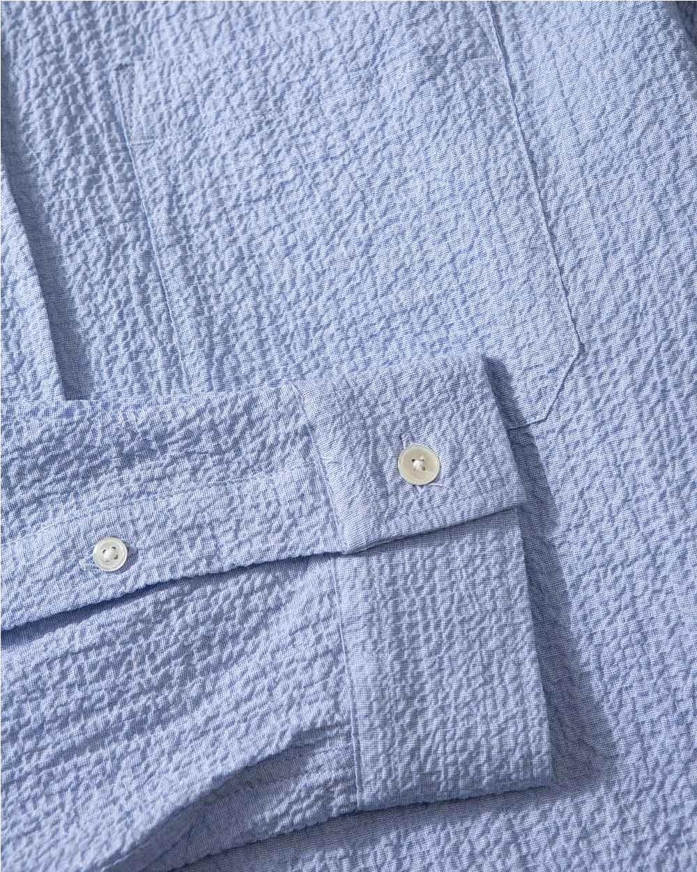 Camisa Seersucker hombre AZUL CLARO