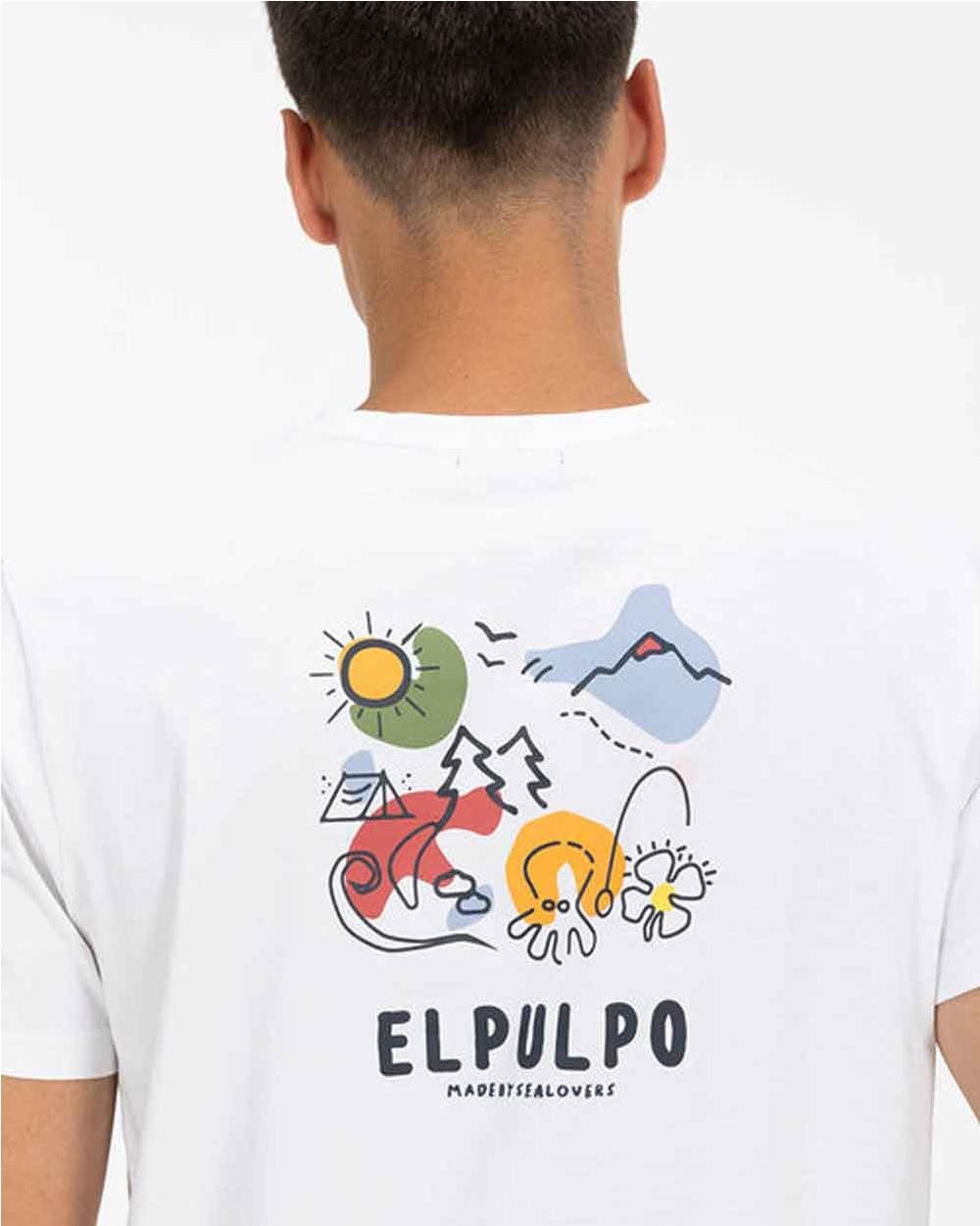 Camiseta acuarela hombre BLANCO