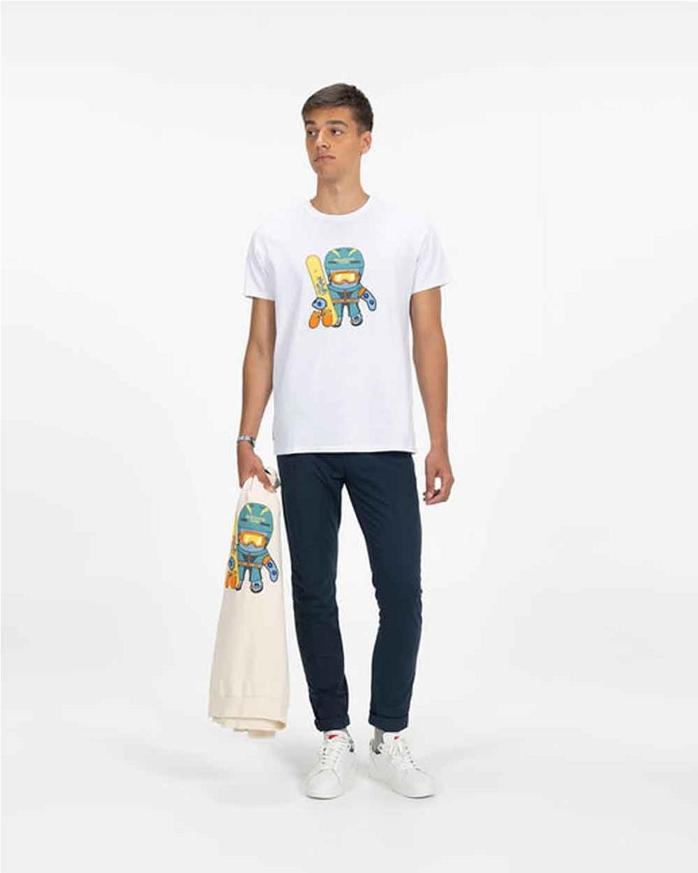 Camiseta Snowboard hombre BLANCO