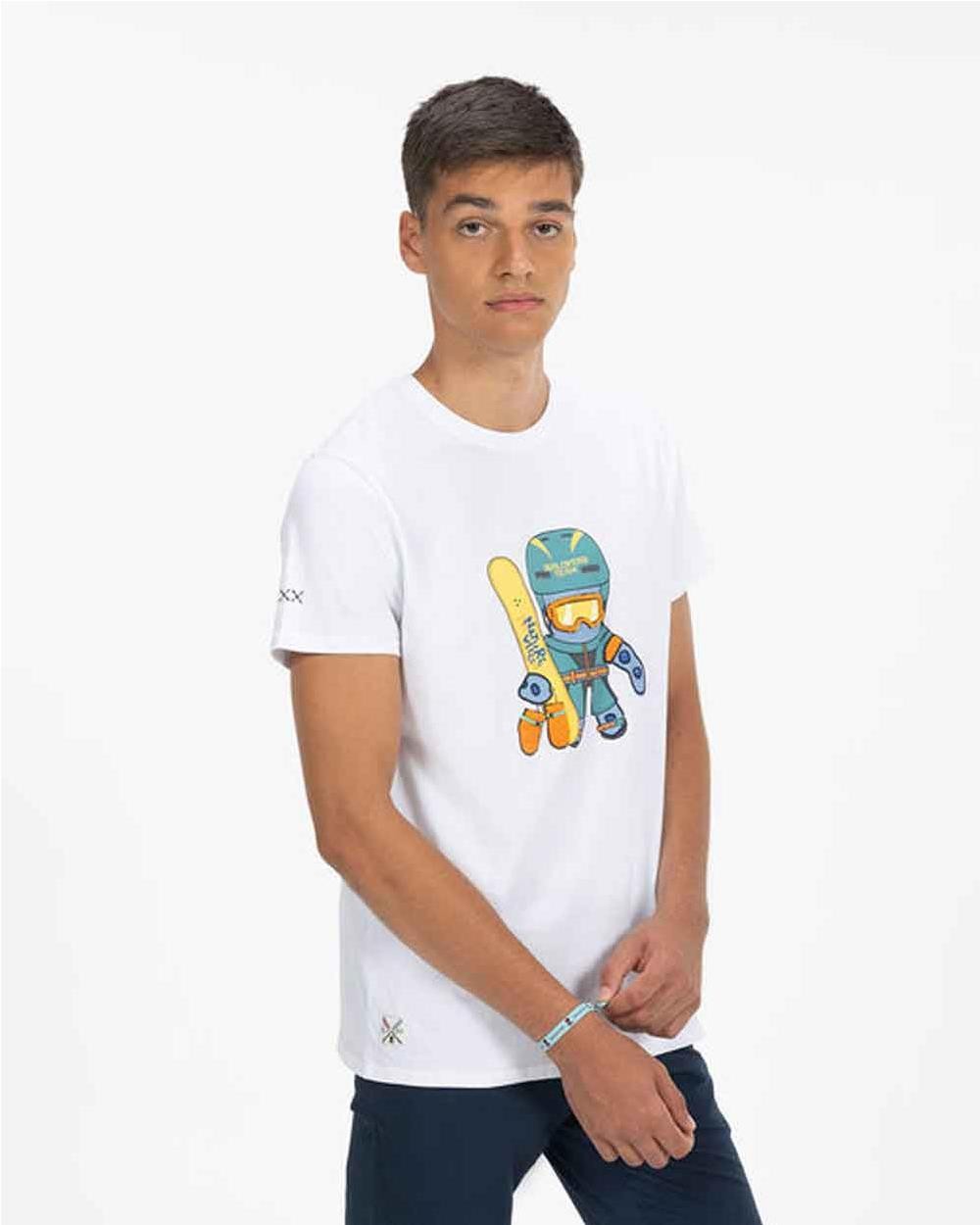 Camiseta Snowboard hombre BLANCO