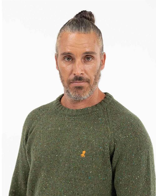 Jersey jaspeado hombre KHAKI