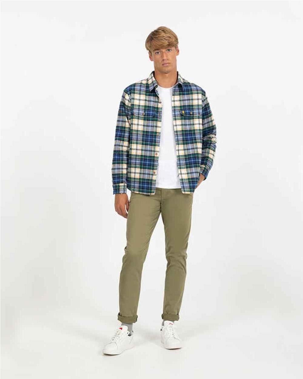 Sobrecamisa acolchada blue square...