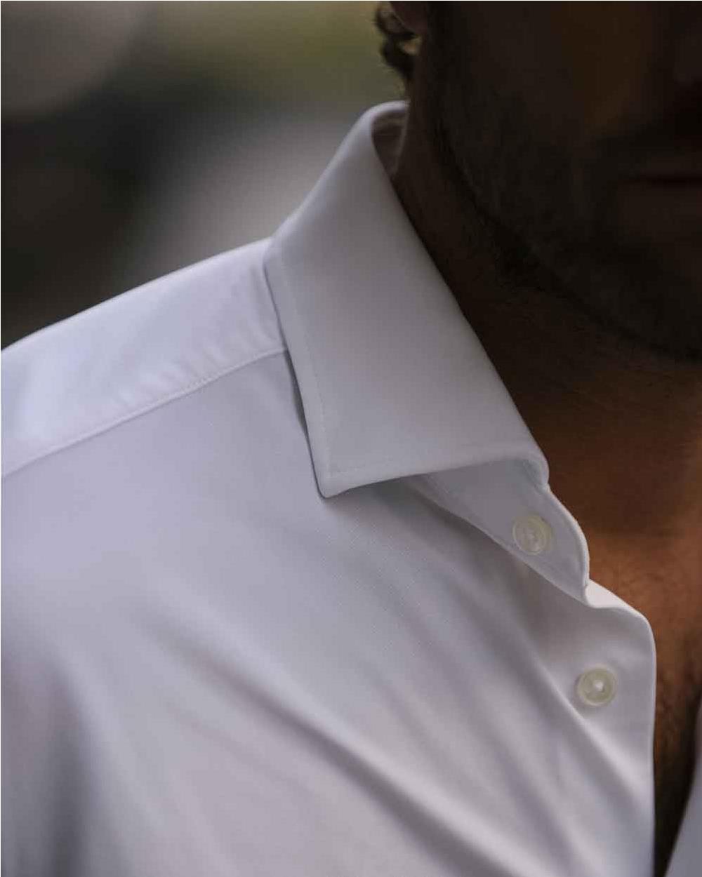Camisa lisa Rossini fit hombre BLANCO