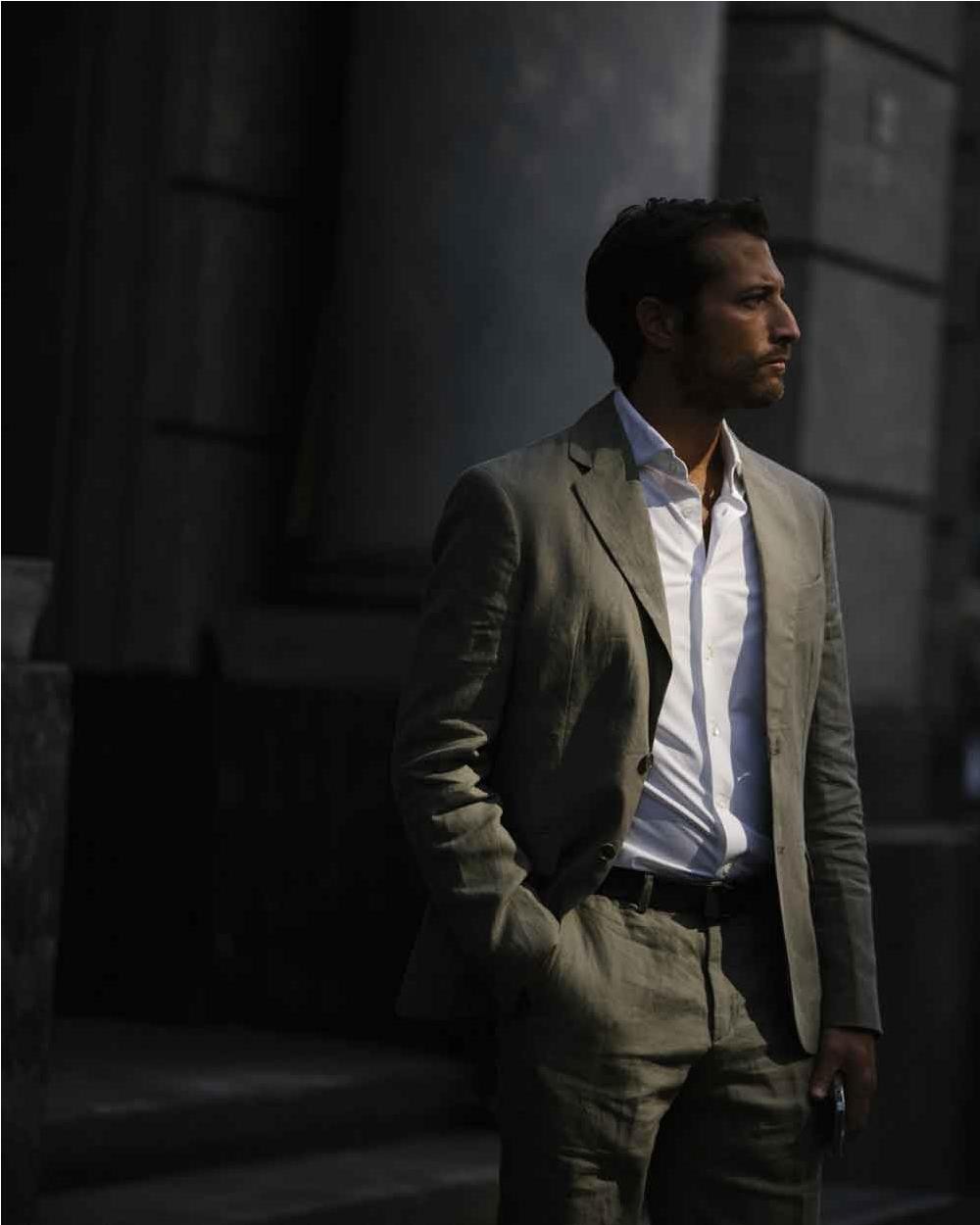 Camisa lisa Rossini fit hombre BLANCO