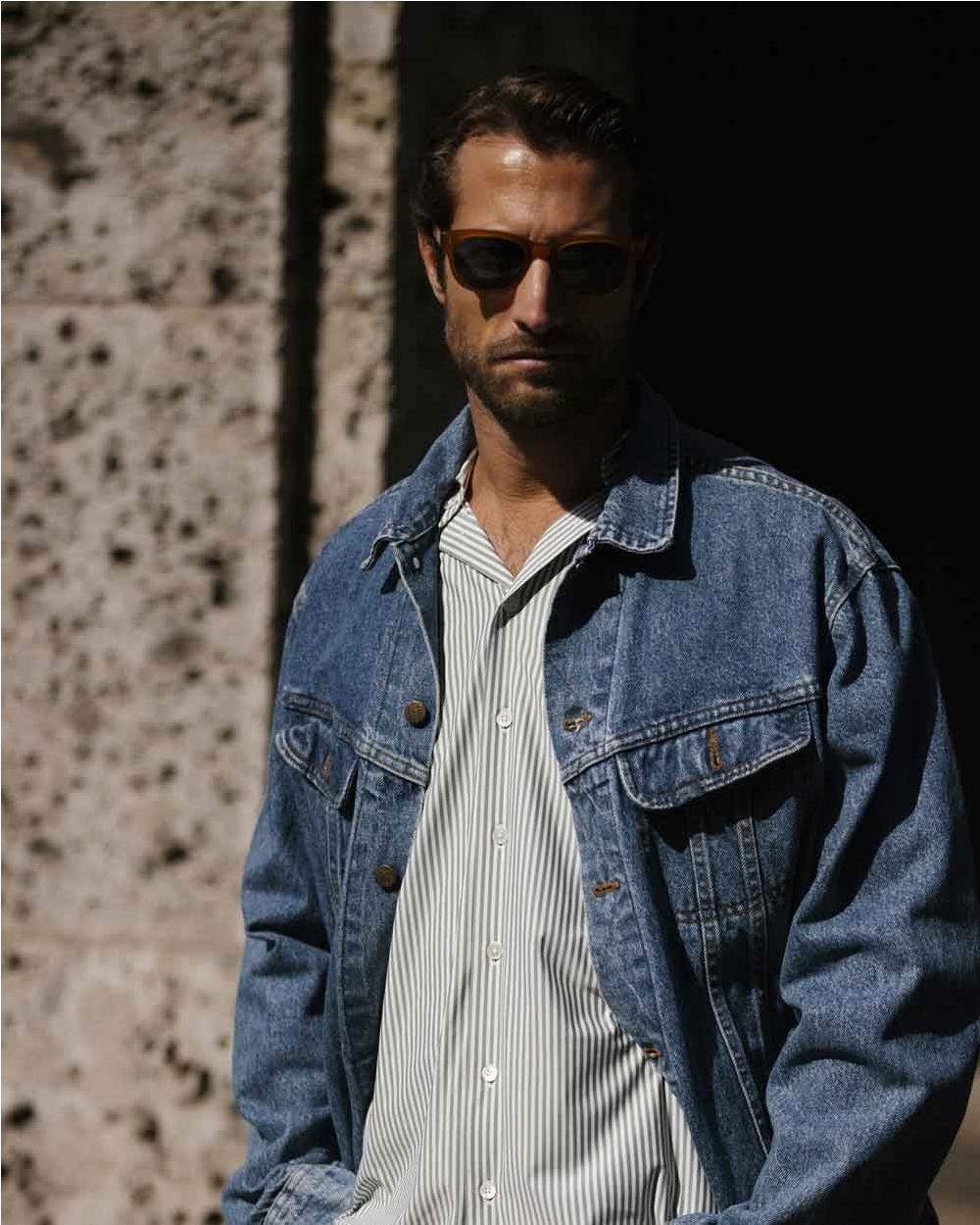 Camisa Rossini fit hombre rayas BLANCO