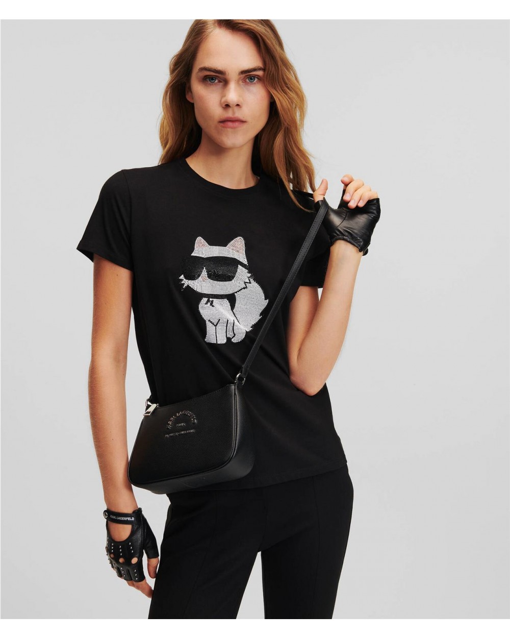 T-shirt Ikonik Choupette mujer NEGRO