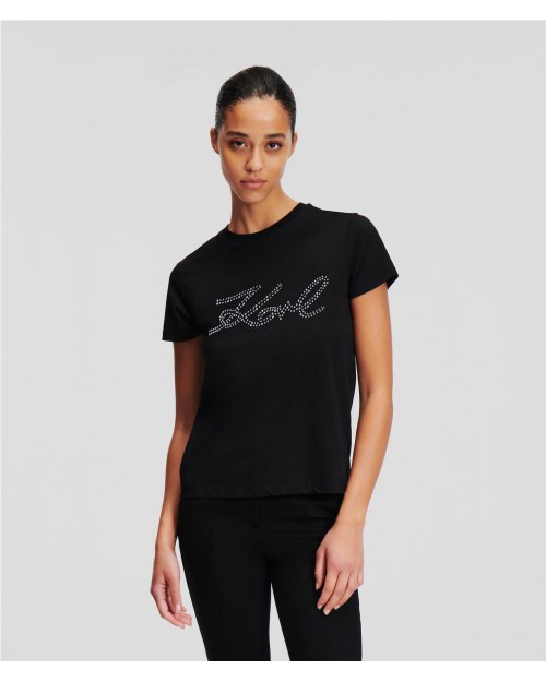 T-shirt logo rhinestone...