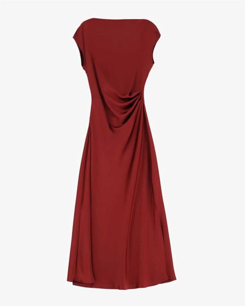 Vestido satén mujer INDIAN RED